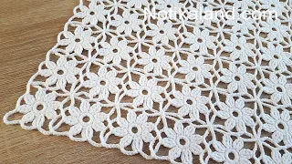 CROCHET Easy Flower Motif How to join motifs