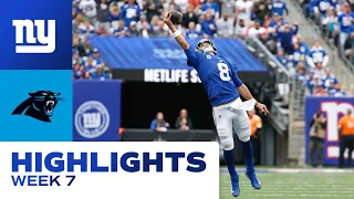 TOP HIGHLIGHTS: Giants vs. Panthers Week 7 | New York Giants