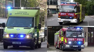 [TRIPLE TURNOUT] Paddington Fire Station Turnout & Emergency Vehicles Responding in London!!