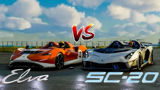 Mclaren Elva vs Lamborghini SC20 [4K]