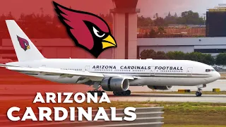 Arizona Cardinals Football Boeing 777-200ER Landing at San Jose Airport