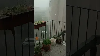 Unwetter SuperZelle über Kassel 22.06.23. #storm #Hagel #Unwetter #Sturm #Superzelle #Balkon #Kassel