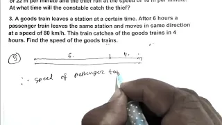 Time speed and distance math problem part -4 for jawahar navodaya vidyalaya entrance exam// sainik