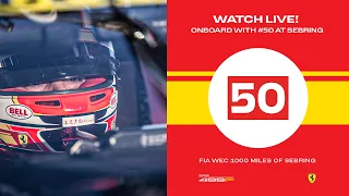 Ferrari Hypercar | Onboard the #50 LIVE Race Action at 1000 Miles of Sebring 2023 | FIA WEC