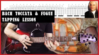 Bach Toccata & Fugue | Tapping Guitar Lesson | +Tab