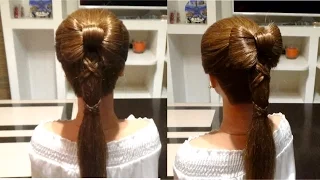 Прическа на выпускной,вечерняя прическа. Бант из волос. Evening prom hairstyle