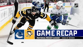 Canucks @ Penguins 1/11 | NHL Highlights 2024