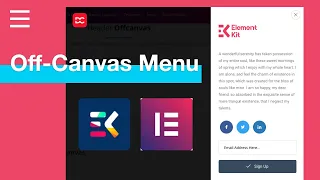 Create Off Canas Menu with ElementsKit and Elementor Pro