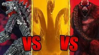 Skar King VS MechaGodzilla VS King Ghidorah | Who Will Win?