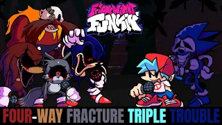 Friday Night Funkin Four-Way Fracture - Triple Trouble Remix Mod!