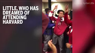 Watch this 16-year-old’s reaction when he finds out he was accepted to Harvard