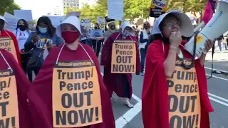 Washington DC: Scenes from Women's March, feat. Handmaid's Tale protestors - 2020/10/17