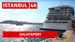 Galataport In Istanbul Modern 2022 16 November Walking Tour|4k UHD 60fps