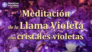 ✨ MEDITACIÓN MUSICAL 💜 en la LLAMA VIOLETA con visualización de amatistas y cristales violetas. 7min