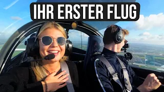 Ihr ERSTER Flug in einem kleinem Propellerflugzeug - Flugreaktion