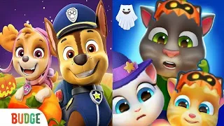 My Talking Tom Friends Halloween vs Paw Patrol Rescue World Halloween update Gameplay Android ios