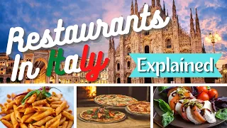 How restaurants work in Italy - A simple guide to Restaurants in Italy