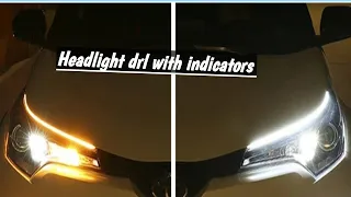 Hyundai i20 headlight LED drl  installation