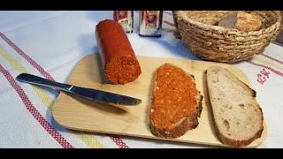 une sobrassada maison pour vos tapas .