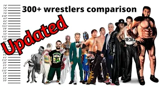 Wrestlers height comparison chart (2020) || 300+ wrestlers comparison