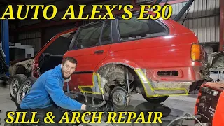 Fabicating & Welding Sills & Arches on Auto Alex's Classic BMW E30 Touring