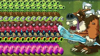 PvZ 2 Challenge - 50 Plants Max Level Vs 100 Sloth Gargantuar Zombies - Who is best plant?