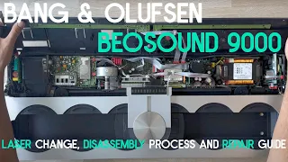 Bang & Olufsen Beosound 9000 CD player Laser change, Disassembly process and Repair guide