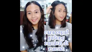 Cara potong rambut sendiri di rumah|| nekat banget..||