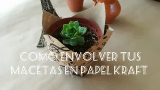 Como envolver tus macetas con papel kraft 🌱