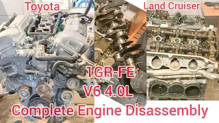 1GR-FE V6 4.0L Engine Disassembly Of Toyota Land Cruiser