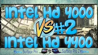 Intel HD 4000 vs Intel HD 4400 comparison: Call of Duty Ghost Surface Pro Vs Surface Pro 2