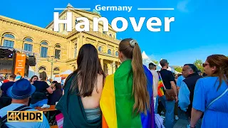 Hannover, Germany 🇩🇪 Colorful Walking Tour 🌈 4K 60fps HDR | Christopher Street Day (CSD) 2023