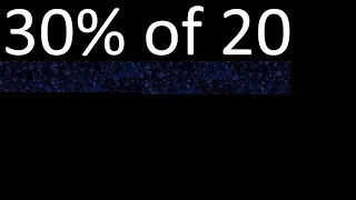 30% of 20 , percentage of a number . 30 percent of 20 . procedure