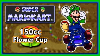 Super Mario Kart (SNES) - 150cc Flower Cup | Luigi