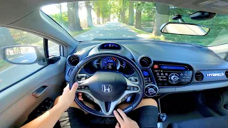 Honda Insight Hybrid 1.3 i-VTEC 88HP CVT (2010) POV Test Drive & Acceleration 0-100