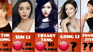 Comparison: Top 50 Most Popular and Beautiful Chinese Actresses 2022  !!!؟