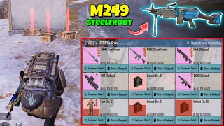 Get Level 20 Bagpack Loot With The Best LMG 😍 - M249 Steelfront Challenge 😎 | Pubg Metro Royale