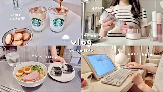 my weekly vlog＋food diary📝 have fun and do my  best 👩🏻‍💻 work, cooking, eat a lot