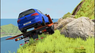 Cars vs The CRAZIEST Abandoned Cliff Roads #4-- BeamNG.Drive