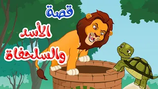 زاد الحكايا - قصص اطفال - قصص قبل النوم - الأسد والسلحفاة