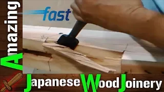 Amazing Japanese Woodworking Techniques, Fastest Hand Craft Cutting Skills