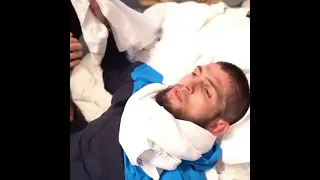 Khabib Nurmagomedov cutting weight before his fight against Justin Gaethje