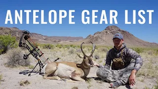 Trail Kreitzer's 2020 Early Season Wyoming Archery Antelope Gear List