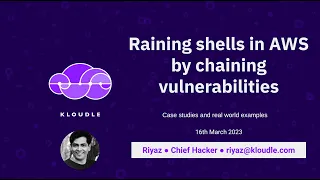 Raining shells in AWS by chaining vulnerabilities