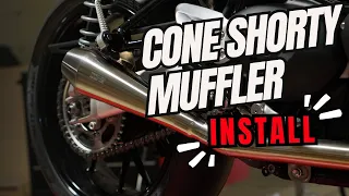 Cone Shorty Slip-On Muffler Kit - Triumph Thruxton R, Street Twin & Speed Twin - Brogue Moto Install