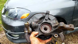 03-08 Toyota Corolla & Matrix Front Wheel Bearing Replacement the EASY Way Removal & Install