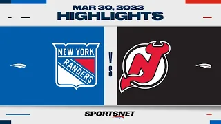 NHL Highlights | Rangers vs. Devils - March 30, 2023