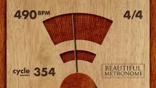 490 BPM 4/4 Wood Metronome HD