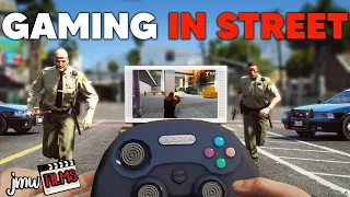 PLAYING VIDEO GAMES IN THE STREET (COPS ANGRY) | PGN # 263 | GTA 5 Roleplay
