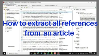 How to extract all the references from a research paper